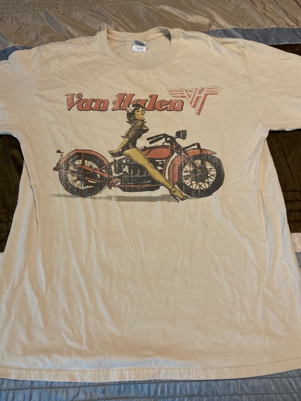 Van Halen EVH Pinup motorcycle men's band shirt Size Large L